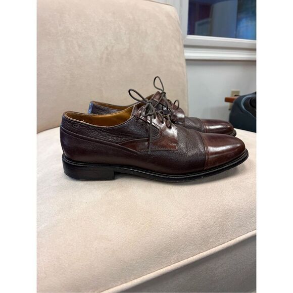 Johnston & Murphy Brown Calf Skin Leather Cap Toe Oxfords sz 9 main image 6